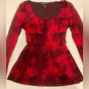 INC International Concepts Red Long Sleeve shirt